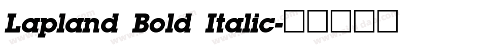 Lapland Bold Italic字体转换